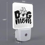 Cute Dog Mom LED Night Light with Paw Print