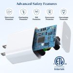 Ximytec 20W USB C Fast Charger [MFi-Certified] Compatible with iPhone 14/13/ 12/11/ XS/XR/X/ 8 /iPad, 2Pack PD Type C Charger Blocks with 6FT Type-C to Lightning Cables