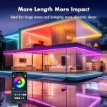 RGB LED Strip Lights with App & Remote Control