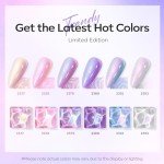 6 Colors Shimmer Gel Nail Polish Set