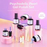 6 Colors Shimmer Gel Nail Polish Set