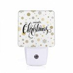 Christmas Gold LED Night Light with Sensor