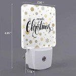 Christmas Gold LED Night Light with Sensor