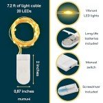 MUMUXI 12-Pack Battery Operated LED Fairy Lights