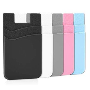 5-Pack Phone Wallets for Cards - Stick-on Holders
