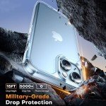 iPhone 15 Clear Case with 2 Screen Protectors