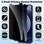 2 Pack Anti-Spy Screen Protector for iPhone 12