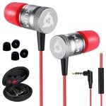 KLIM Fusion Wired Earbuds with Microphone – Red