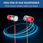 KLIM Fusion Wired Earbuds with Microphone – Red