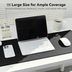 Reniteco Large Gaming Mouse Pad with Durable Stitched Edges, Non-Slip Rubber Base, Big Computer Keyboard Mouse Mat Desk Pad for Home Office Gaming Work, 31.5"x11.8"x0.12", Black