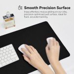 Reniteco Large Gaming Mouse Pad with Durable Stitched Edges, Non-Slip Rubber Base, Big Computer Keyboard Mouse Mat Desk Pad for Home Office Gaming Work, 31.5"x11.8"x0.12", Black