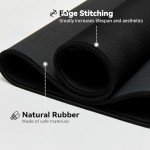 Reniteco Large Gaming Mouse Pad with Durable Stitched Edges, Non-Slip Rubber Base, Big Computer Keyboard Mouse Mat Desk Pad for Home Office Gaming Work, 31.5"x11.8"x0.12", Black