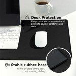 Reniteco Large Gaming Mouse Pad with Durable Stitched Edges, Non-Slip Rubber Base, Big Computer Keyboard Mouse Mat Desk Pad for Home Office Gaming Work, 31.5"x11.8"x0.12", Black