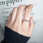 Simple Silver Heart Stackable Promise Ring - Size 7