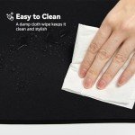 Reniteco Large Gaming Mouse Pad with Durable Stitched Edges, Non-Slip Rubber Base, Big Computer Keyboard Mouse Mat Desk Pad for Home Office Gaming Work, 31.5"x11.8"x0.12", Black