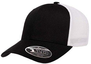 Men's Flexfit Recycled Trucker Cap - Black/White
