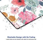 KUOSGM Mouse Pad, Premium-Textured Mouse Mat, Non-Slip Rubber Base Mousepad for Laptop, Computer & PC,9.5×7.9 in,Pink Green Flower