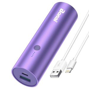 Purple Portable Charger Power Bank 5000mAh - Compact