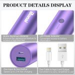 Purple Portable Charger Power Bank 5000mAh - Compact