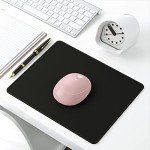 Niniubye Mouse Pad, 30% Thicker Black Computer Mousepad, Anti-Slip Rubber Mouse Mat with Stitched Edges for Gaming, Office, Laptop, PC, Women & Men, 8 x 10 Inch Thick 5mm, Modern Design, Square