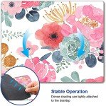 KUOSGM Mouse Pad, Premium-Textured Mouse Mat, Non-Slip Rubber Base Mousepad for Laptop, Computer & PC,9.5×7.9 in,Pink Green Flower