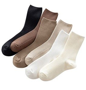 Cute Slouchy Crew Socks for Women - 6 Pairs