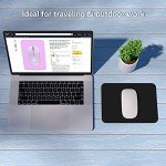 Dapesuom Small Mouse Pad 6 x 8 Inch with Non-Slip Rubber Base, Waterproof Mouse Mat, Mini Mouse Pad for Women Kids Men Wireless Mouse Laptops Keyboard Tray Home Office Travel, Jet Black