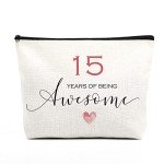 Fun 15th Birthday Makeup Bag for Girls