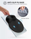 Laborio Ergonomic Mouse Pad Wrist Support, Comfortable Mouse Pad Wrist Rest, Relieve Wrist Pain Gel Mouse pad, Non-Slip Rubber Base Mousepad for Laptop, Computer, Prefect for Office & Home（Black）