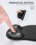 Laborio Ergonomic Mouse Pad Wrist Support, Comfortable Mouse Pad Wrist Rest, Relieve Wrist Pain Gel Mouse pad, Non-Slip Rubber Base Mousepad for Laptop, Computer, Prefect for Office & Home（Black）
