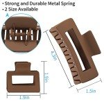 Ocean Hair Clips Set for Thick Hair - 6 Pcs