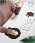 Laborio Ergonomic Mouse Pad Wrist Support, Comfortable Mouse Pad Wrist Rest, Relieve Wrist Pain Gel Mouse pad, Non-Slip Rubber Base Mousepad for Laptop, Computer, Prefect for Office & Home（Black）