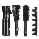 Hair Brush Set with Detangler and Comb
