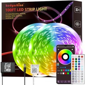 100ft RGB LED Strip Lights with Remote Control