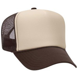 Customizable Foam Trucker Hats - Brown/Tan 5-Panel