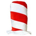 Red and White Striped Stovepipe Party Hat