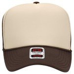 Customizable Foam Trucker Hats - Brown/Tan 5-Panel