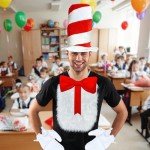Red and White Striped Stovepipe Party Hat