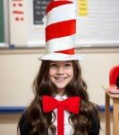 Red and White Striped Stovepipe Party Hat