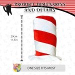 Red and White Striped Stovepipe Party Hat