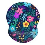 Flowering Wrist Rest Mouse Pad with Non-Slip Base