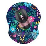 Flowering Wrist Rest Mouse Pad with Non-Slip Base