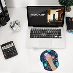 Flowering Wrist Rest Mouse Pad with Non-Slip Base