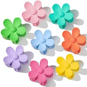 8-Pack Flower Hair Clips for All Hair Types