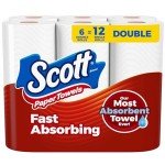 Scott Choose-A-Sheet Paper Towels, 6 Double Rolls