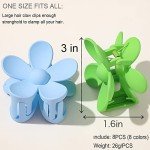 8-Pack Flower Hair Clips for All Hair Types