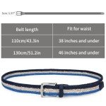 Adjustable Braided Woven Belt for Men
