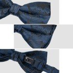 Navy Blue Adjustable Pre-Tied Bow Tie for Men