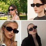 Retro Rectangle Sunglasses for Trendy 90s Vibes
