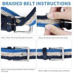 Adjustable Braided Woven Belt for Men